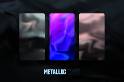 Futuristic Metallic Wave Background Abstract Fluid Gradient Product Image 4
