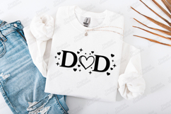 DAD Heart SVG - Trendy Minimalist Fatherhood Shirt Design Product Image 2