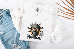 King Of Midnight SVG - Gothic Skull Crown Halloween Cut File Product Image 3