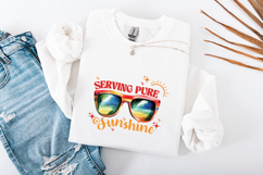 Serving Pure Sunshine SVG - Watercolor Sunglasses Summer Art Product Image 3