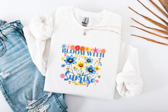 Bloom With Every Sunrise Floral SVG - Boho Flower Clipart Product Image 3