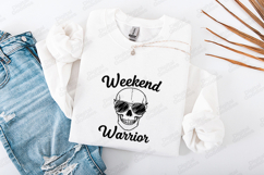 Weekend Warrior Skull SVG PNG JPG Sunglasses Cool Art Product Image 3