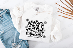 60 Fabulous Birthday Tshirt Design Script Typography Product Image 1