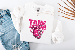 Take Down Season SVG - Pink Awareness Football Ribbon PNG Product Image 3