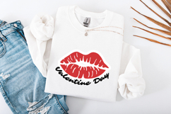 Valentine Day Red Lips SVG - Romantic Kiss Sublimation PNG Product Image 3