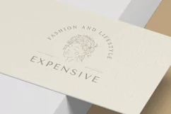 Botanical fashion woman minimalist line art logo Product Image 3