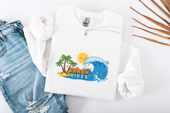 Beach Vibes Kawaii Summer Wave Tropical Sublimation PNG Product Image 3