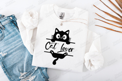 Cute Cat Lover SVG - Black Cat Peeking Vector Cut File Product Image 2