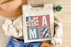 Retro Boho Mama PNG, 4th of July Sublimation Designs Product Image 3