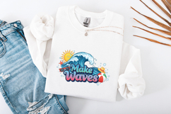 Make Waves Summer Beach Sublimation &amp; Ocean Waves Clipart Product Image 3