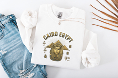 Cairo Egypt SVG - Vintage Pharaoh Tutankhamun &amp; Pyramids Art Product Image 3