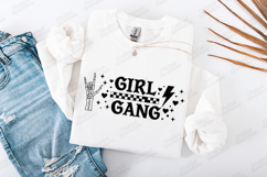 Girl Gang SVG - Edgy Rock Style Skeleton Hand Shirt Design Product Image 2