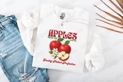 Apples Freshly Picked SVG Healthy Fruit Sublimation Design Product Image 2