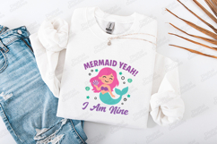 Mermaid Yeah I am Nine SVG for T-Shirt and Craft Projects Product Image 1