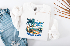 Island Vibes Sunny Days Tropical Beach Sublimation Design Product Image 3