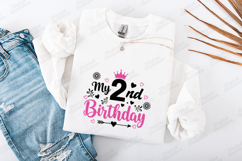 My 2nd Birthday Tshirt Design Script Typography Art Product Image 1