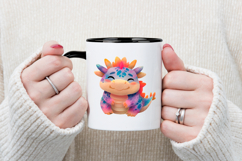 Cute Fairy Dragon Clipart, Sublimation Design PNG Product Image 3
