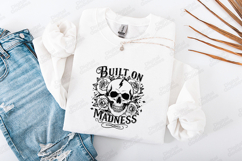 Built On Madness Skull Floral Shirt Design Product Image 3