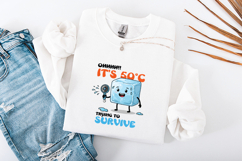 Funny 50C Heat Wave Ice Cube Melting Summer PNG Clipart Product Image 3