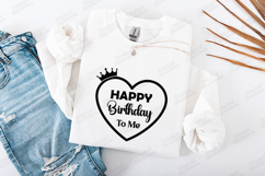Happy Birthday To Me shirt Design Script Typography Art Product Image 1