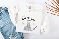 Barcelona Spain SVG - Sagrada Familia &amp; Guitar Travel Art Product Image 3