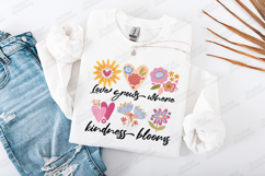 Love Grows Where Kindness Blooms Boho Heart JPG Design Product Image 2