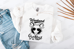 Weekend Greatest Of All Time Goat Tshirt Design Product Image 3