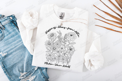 Happiness Blooms From Within Floral SVG Sublimation Design Product Image 2