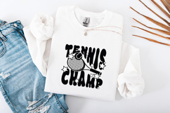 Tennis Champ Retro Groovy T-Shirt Design Sublimation PNG Product Image 3