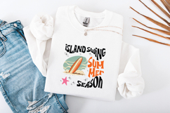 Island Swing Summer Season SVG - Retro Surfboard Beach PNG Product Image 1