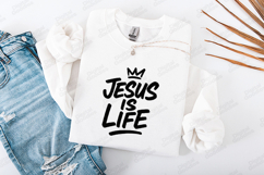 Jesus Is Life SVG - Christian Crown Religious Faith Cut File Product Image 3