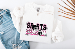 Sports Season SVG - Football Helmet &amp; Pink Varsity Design Product Image 3