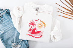 Retro Summer Surf SVG - Find Me Surfing Beach Quote Design Product Image 3