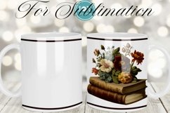 BOOK LOVERS MUG AND COASTERS SUBLIMATION DESIGN, MUG WRAP Product Image 3