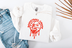 Basketball Champ SVG - Dripping Ball with Lips &amp; Tongue Product Image 3