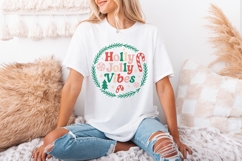 Holly Jolly Vibes PNG, Watercolor Candy Cane Clipart, Funny Product Image 3