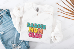 Baddie Mom Club SVG - Retro Motherhood Floral Clipart Art Product Image 3