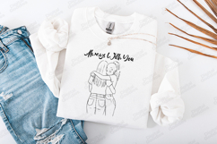 Always With You SVG Hugging Best Friends PNG Sisterhood Gift Product Image 2