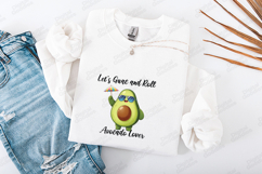 Retro Guac and Roll Avocado SVG - Funny Avocado Lover PNG Product Image 3