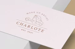 Long hair woman line art beauty logo Product Image 3