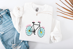 Always Take The Scenic Route | Daisy Bicycle Floral SVG Product Image 1