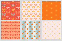 Tangerine Floral Seamless Pattern Set Product Image 3