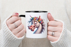 Crazy Unicorn Clipart PNG, Funny Sublimation Design PNG File Product Image 3