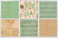 16 Sage &amp; Tan Seamless Patterns Product Image 3