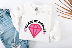 You Are My Diamond Retro SVG - Pink Groovy Valentine Product Image 3
