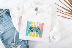 Game Over SVG - Retro Vintage Controller Video Game Design Product Image 3