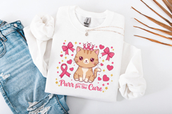 Purr For The Cure SVG - Breast Cancer Awerness Product Image 2