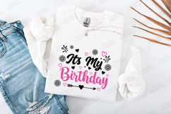 Its My Birthday Month Tshirt Design Script Typography Art Product Image 1