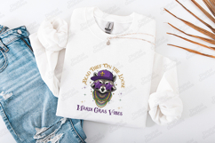 Mardi Gras Raccoon SVG - Bead Thief On The Loose Funny Art Product Image 3