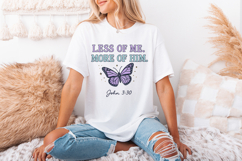 Less Of Me More Of Him PNG, John 3:30 Christian Shirt, Product Image 3